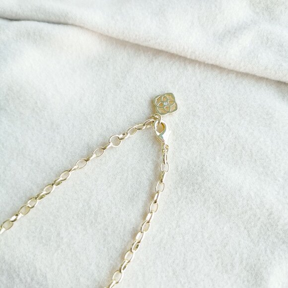 Kendra Scott Everleigh White Pearl Necklace Gold - Picture 4 of 4